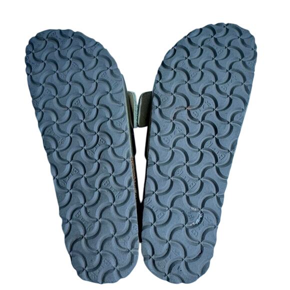 Birkenstock Womens Size 37 Madrid Big Buckle Sandals Ceramic Pattern Blue Gold - Picture 10 of 10